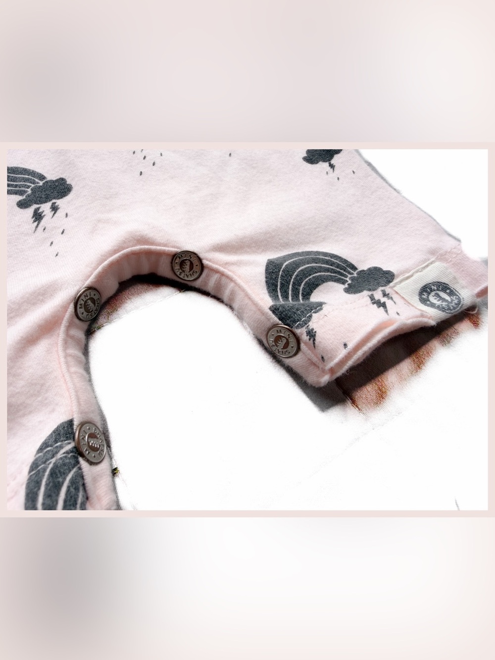 Mini Shatsu Punk Eat Rainbows For Breakfast Romper NB Girl Boy Newborn 0 3 Mo - Picture 3 of 5